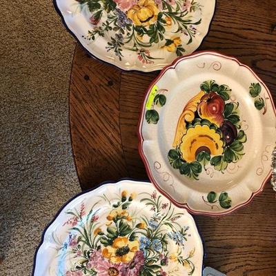 3 decorative oversized plates 