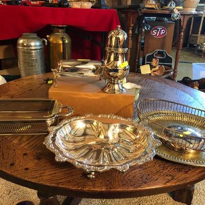Silver Plate Platters and Serving 