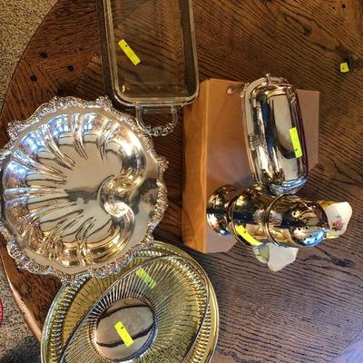 Silver Plate Platters and Serving 