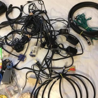 #dbr5.  Assortment of power cords, phone, computer parts