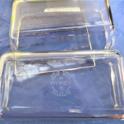 Vintage PYREX Corning LOAF Pans & mcm W Westinghouse White Milk Glass Covered Pan, Trivet Vintage LOT