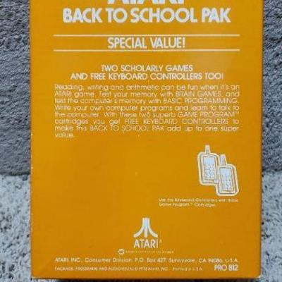 Vtg Video Games - Atari Back to School Pak Complete in Box