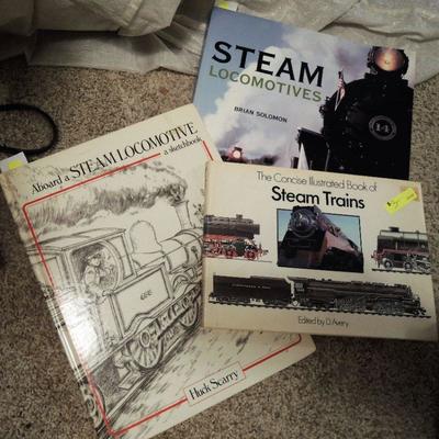 Lot of 3 BOOKS: Steam Locomotives Railroad