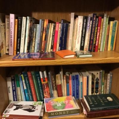#DBR49.  Two shelves of books