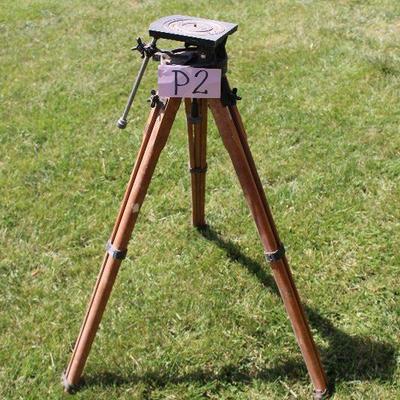 P2 Antique Wood Large Heavy Duty Camera/Video Tri-Pod Paul Ries Los Angeles Professional Photography