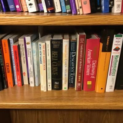 #dbr61.  Three shelves of math and miscellaneous books