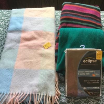 #mb24.  Baby blanket, fleece throws and curtain