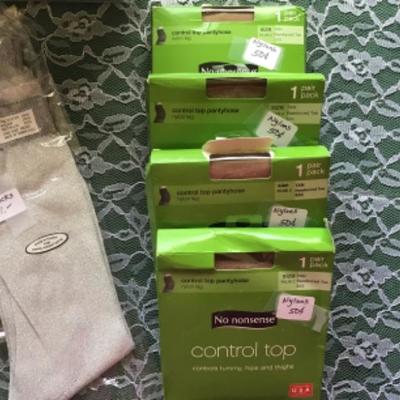#mb29.  Two burgundy tights two XL, two 48DD bras, for control top +2 nylons