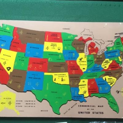 #mb47.  Vintage US puzzle and two school years books