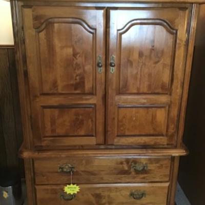 #mb51. Wood armoire
