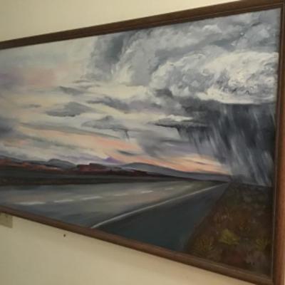 #mb80.  Large framed painting