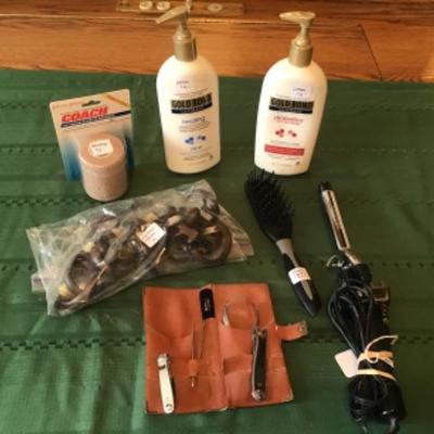 #gb41.  Gold Bond lotionâ€˜s, manicure set, curling iron and miscellaneous