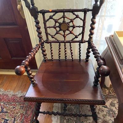 VICTORIAN ANTIQUE STICK AND BALL CHAIR