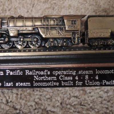Bronze Union Pacific Train Statue
