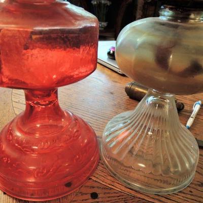Lot of 2 OIL LAMP LANTERNS by P & A Risdon