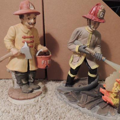 Lot of 2 Firefighter Figurines Lefton