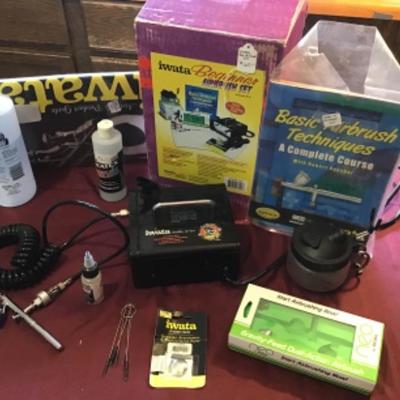 #tr1.  Iwata beginner airbrush set â€”- like new!