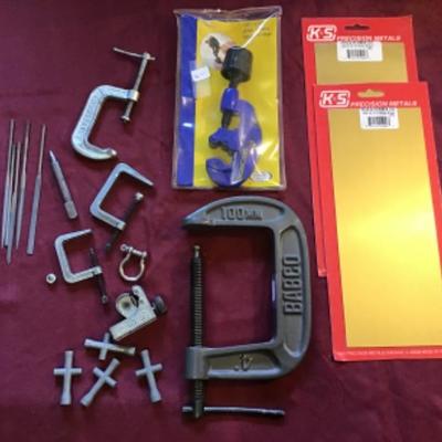 #tr31.  Brass cutter, clamps, brass plates, files