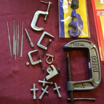 #tr31.  Brass cutter, clamps, brass plates, files