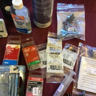 #tr51.   Miscellaneous lot-flashlights, screws, brackets
