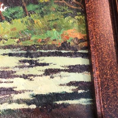 Framed Art Original: Wooded Nature Stream