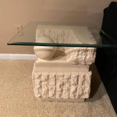 Pedestal Glass Top Table