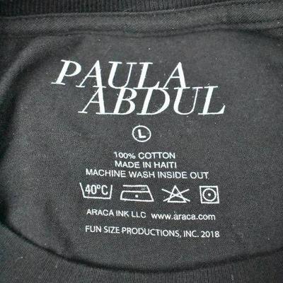 Paula Abdul Straight Up! Tour T-Shirt, Black Size Large - New