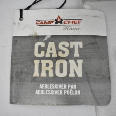 Camp Chef Cast Iron Aebleskiver Pancake Puff Pan, $22 Retail - New