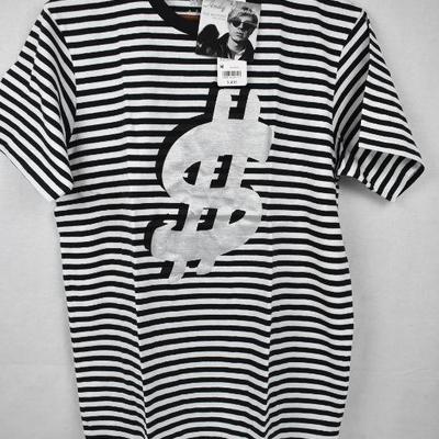 T-Shirt Size Medium B&W Striped. SPRZ NY Andy Warhol The Factory - New