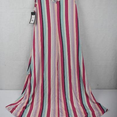 Girls Striped Sundress/Swimsuit Coverup Dress. Kids size Large 10/12 - New