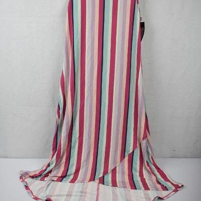 Girls Striped Sundress/Swimsuit Coverup Dress. Kids size Large 10/12 - New