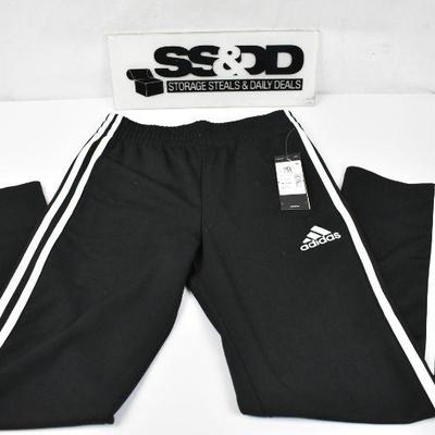 Boys Adidas Pants. Size Medium 10/12, Black w/ White Stripes. Drawstring - New