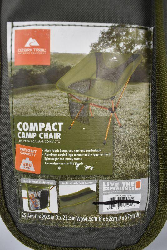 Ozark Trail Himont Compact Camp Lite Chair Green Orange 25