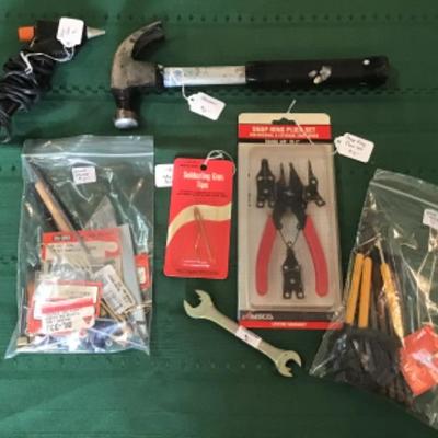 #a20.  Snap ring pliers, glue gun and miscellaneous