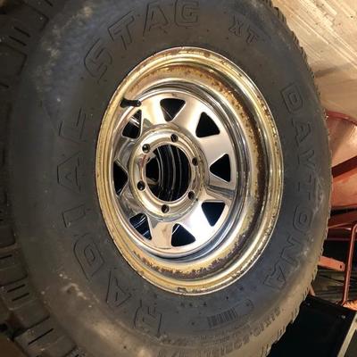 A90.  Set of four Daytona radial stag 15 inch tires
