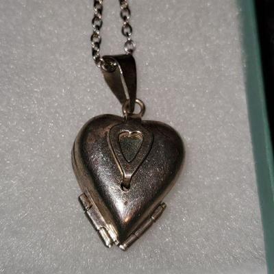 Silver Open Heart Locket