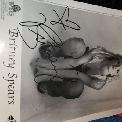 Autographed Photo and Concert Book Brittany Spears