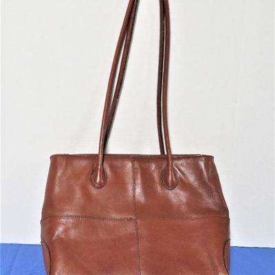 Designer Etienne Aigner Brown Handbag Cowhide Leather Large Bag Purse