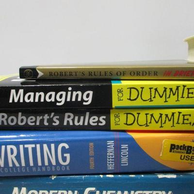 Lot 251 - Books - Robert's Rules -Chemistry - Zoology - Accounting