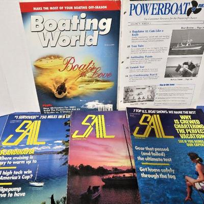 LOT Boating & SAIL Sailing Magazines, Power Boat (5) Vintage 1991 - 2001