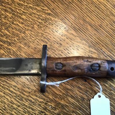 #mb81.  WWII Bayonette w/Scabbard GRI MKII 10 41 