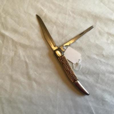#mb89.  Vintage folding fish knife.  Colonial Prov USA