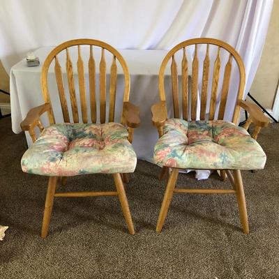 Lot 7 - Pair of Matching Pine Wood Armchairs