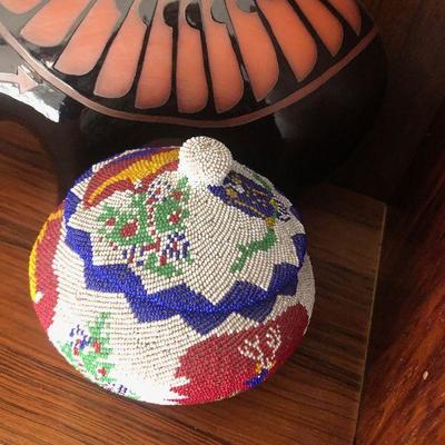 Beaded Washoe Paiute Basket C.1930
