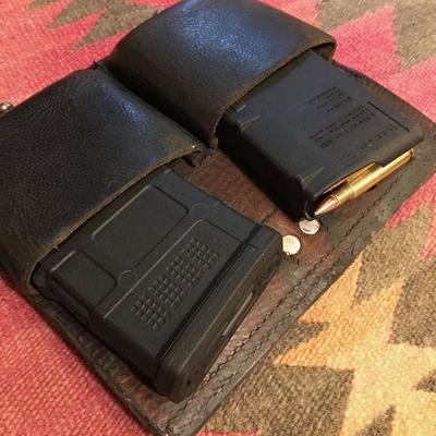 2-German Austrian Stolla 1960's Leather Mag Case