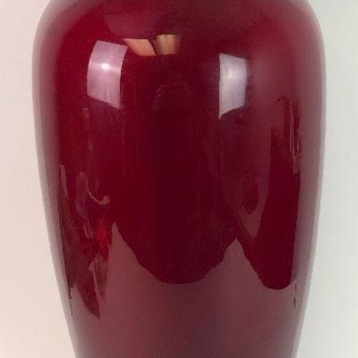 BLENKO Ruby Red 23" Glass Vase Mid-Century Jardinaire MCM Architectual Scale ART