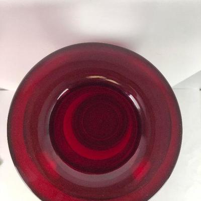 BLENKO Ruby Red 23" Glass Vase Mid-Century Jardinaire MCM Architectual Scale ART