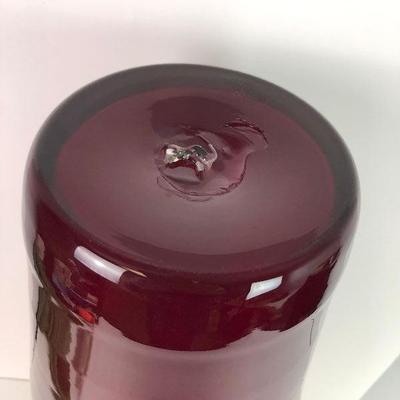 BLENKO Ruby Red 23" Glass Vase Mid-Century Jardinaire MCM Architectual Scale ART