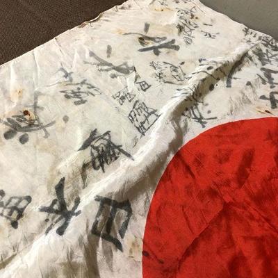 World War Two WWII Japanese Silk Hinomaru Flag authentic