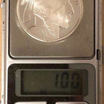 1 Troy Ounce Buffalo/Indian Head Coin .999 Pure Silver Bullion 